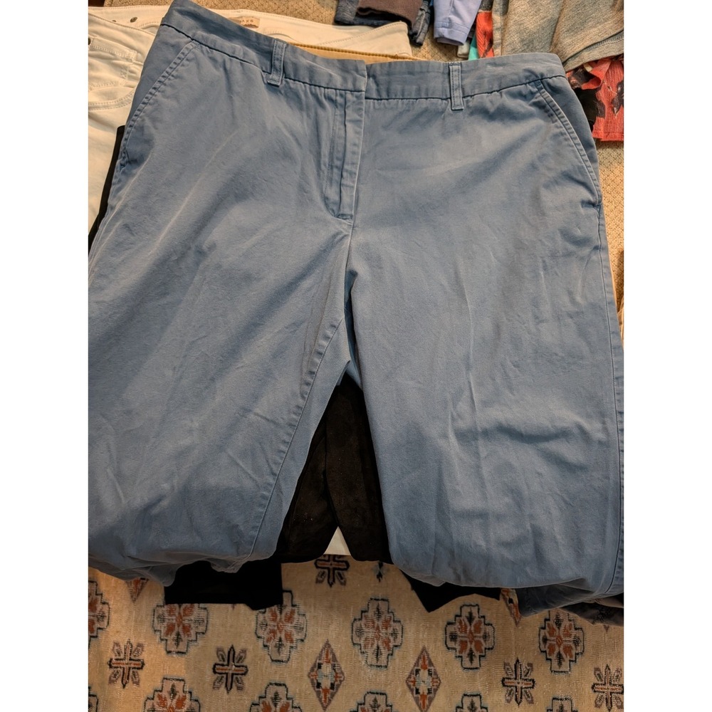 Lands End Women's Capris Size 12 Blue 100% Baumwolle (Cotton)